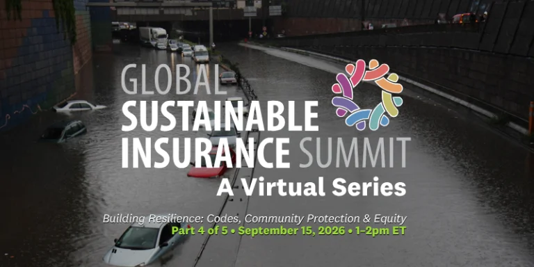 Global Sustainable Insurance Summit: A Virtual Webinar Series (Part 4 Building Resilience: Codes, Community Protection & Equity)